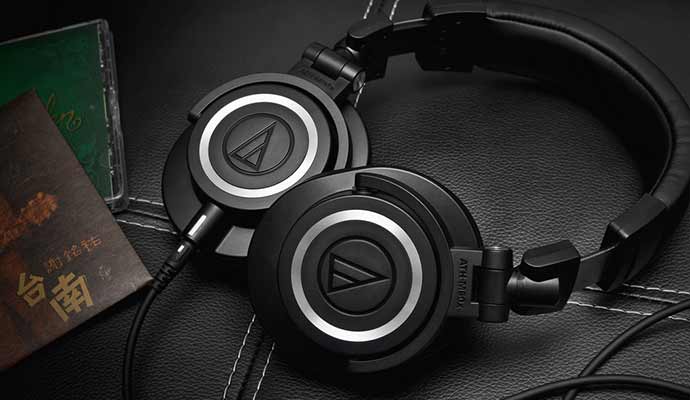 ATH-M50x Professional Studio Monitors - Best Over-Ear Audiophile headphones of 2022