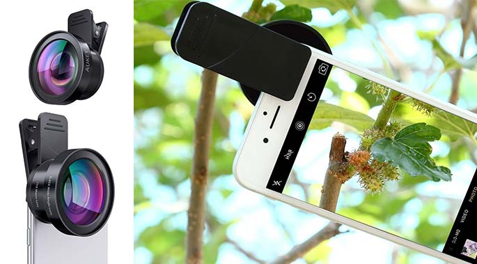 Aukey Ora iPhone Clip on lens - iPhone photography accessories