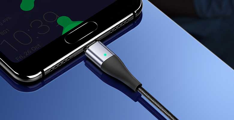 LED indicator on UGREEN magnetic USB C charging cable