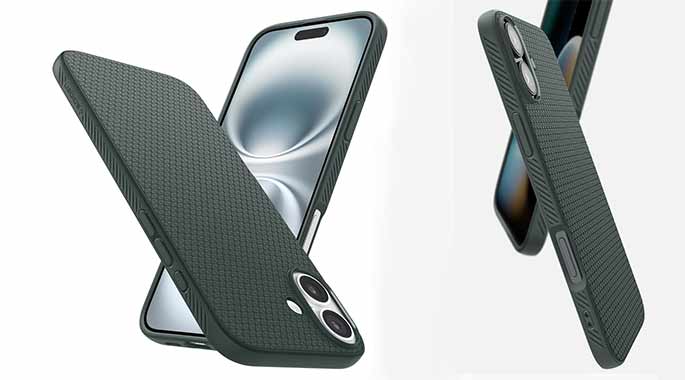 Spigen Liquid Air cases for iPhone 16 - 16 pro and 16 pro max and 16e